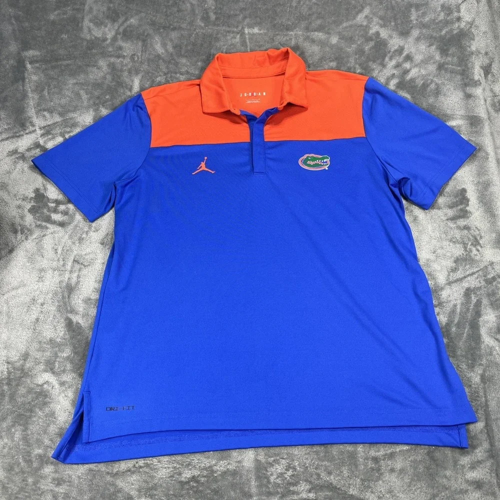 Florida Gators Air Jordan Polo Shirt L Mens 2 Tone Performance Team Coach Player